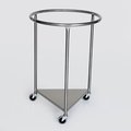 Midcentral Medical 25"dia. round stainless steel hamper, no lid MCM2001